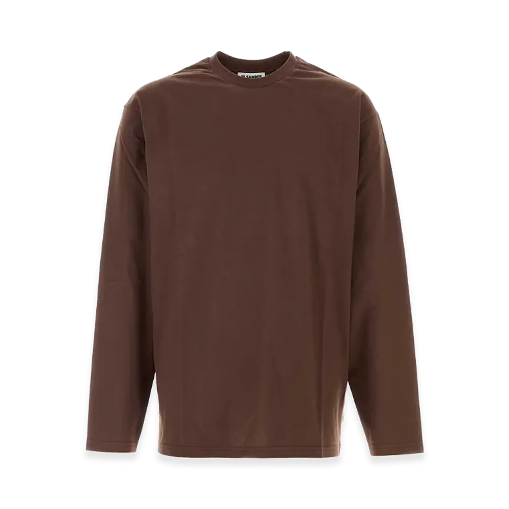 Jil Sander Chocolate Cotton T-Shirt "Brown"