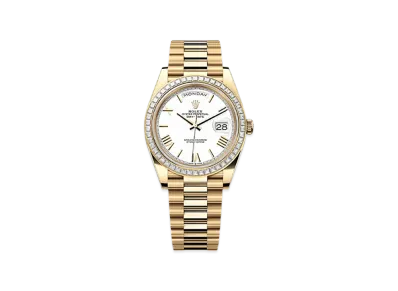ROLEX Day-Date 40mm Yellow Gold Diamond 228398TBR "White"