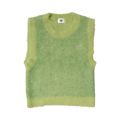 HTH shaggy vest "LIGHT GREEN"