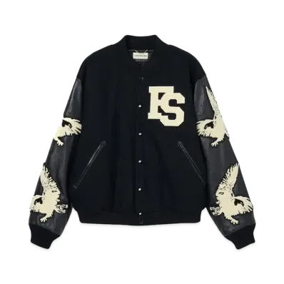 FORSOMEONE EAGLE VARSITY JACKET "BLACK"