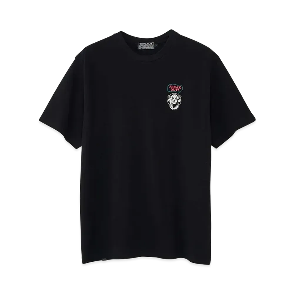 HYSTERIC GLAMOUR Freak Out Embroidery T-Shirt "Black"