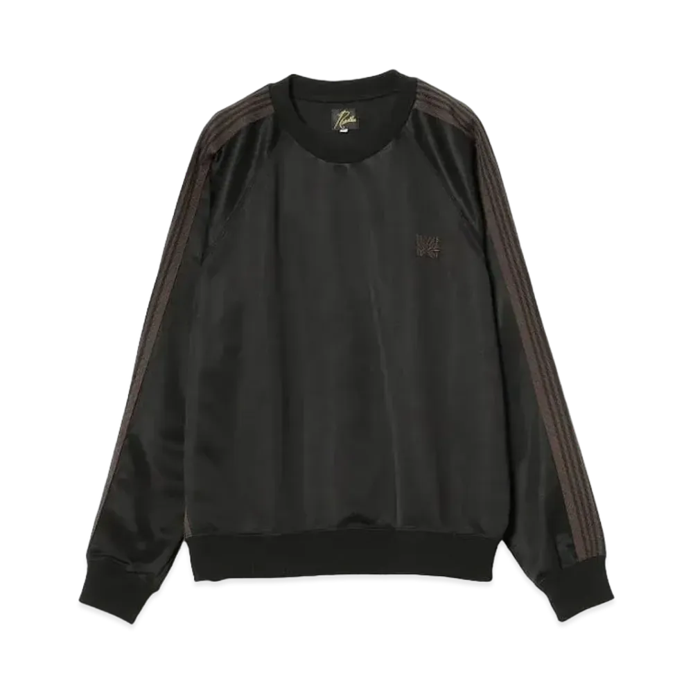 Needles Track Crew Neck Shirt - Poly Smooth "C-Black"