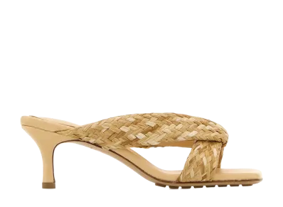 Bottega Veneta Women's Raffia Riva Mules "Yellow"