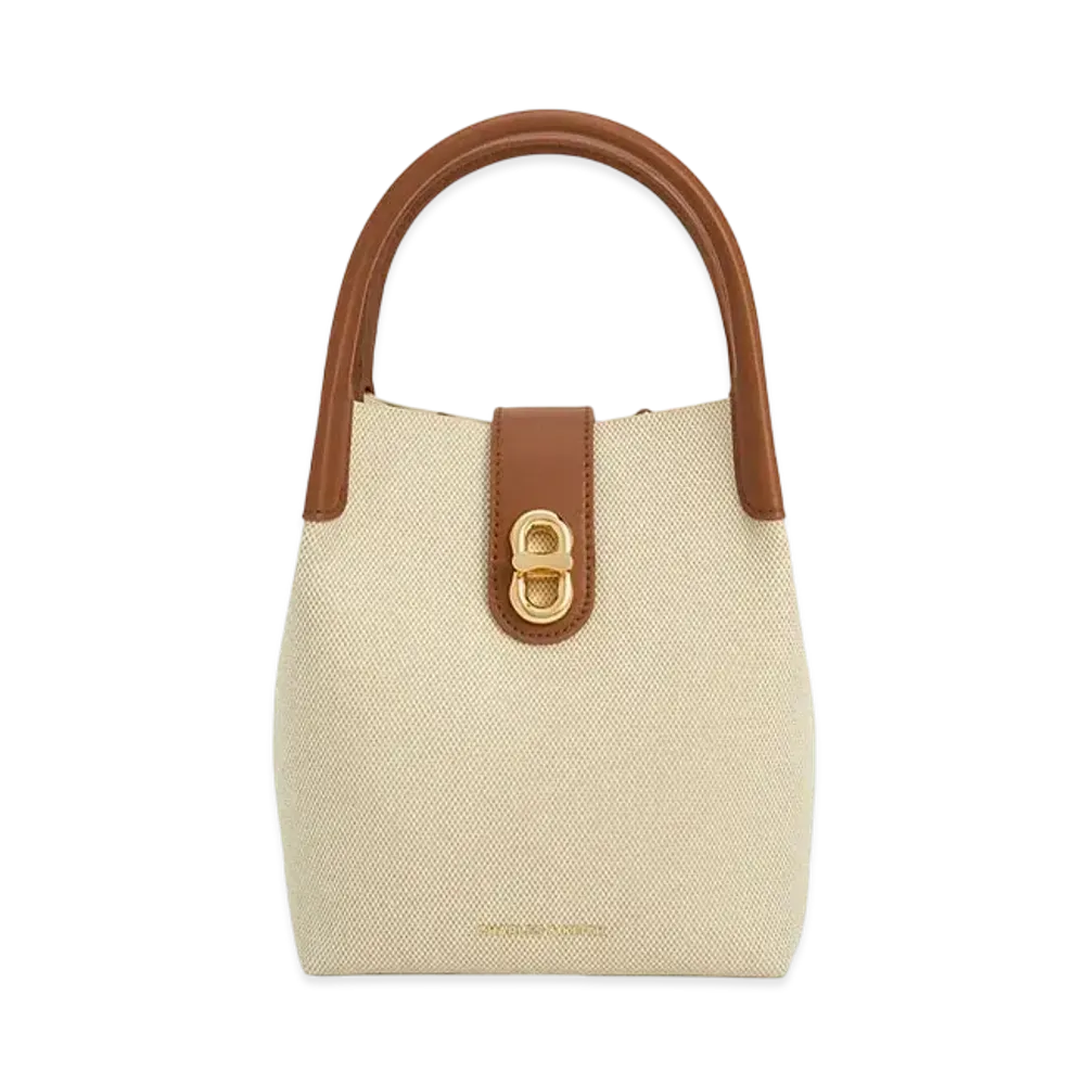 CHARLES & KEITH Obriel Bucket Bag "Tan"