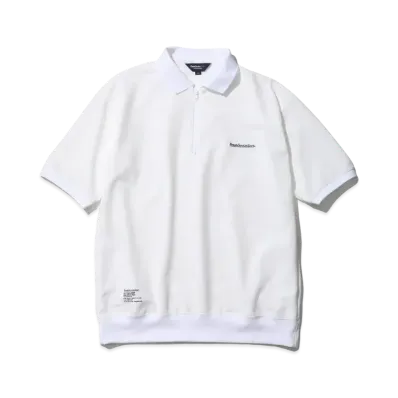 FreshServiceSport Dry Pique Jersey Neck Zip S/S Polo "White"