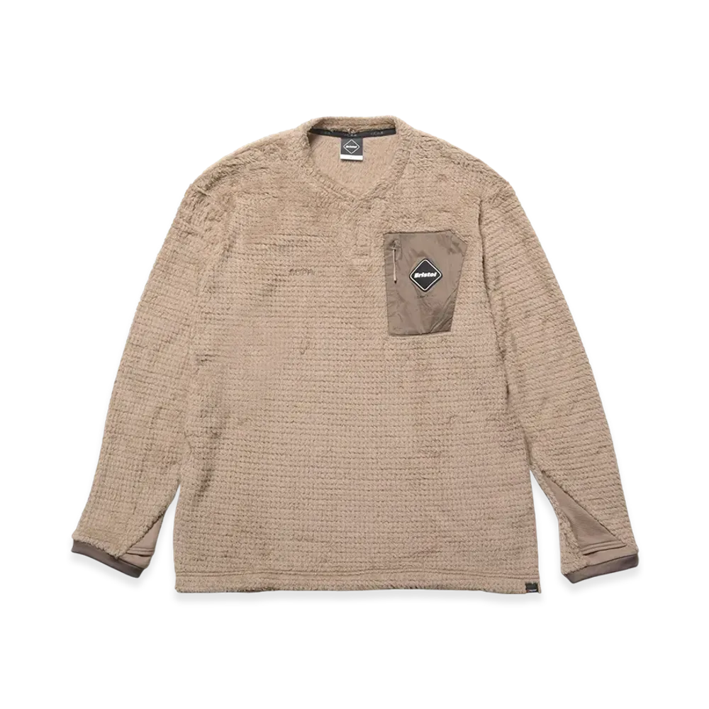 F.C.Real Bristol High Loft Fleece Top "Beige"