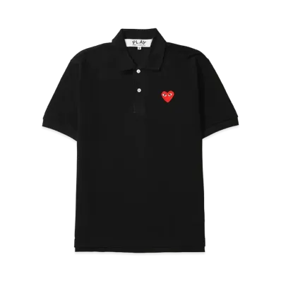 PLAY COMME des GARCONS Logo Patch Polo Shirt "Black"
