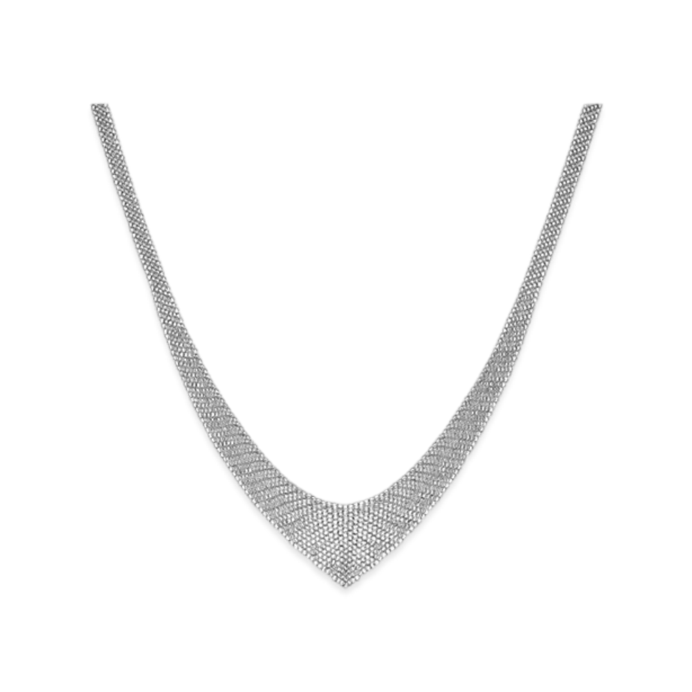 Tiffany & Co. Elsa Peretti Mesh Bib Necklace "Silver"