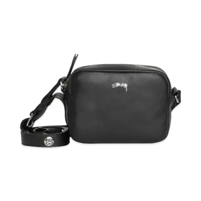 Stussy SS Link Leather Side Pouch "Black"