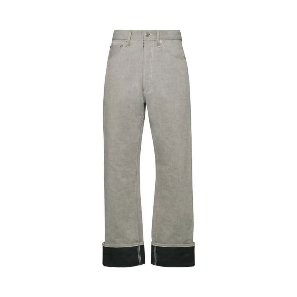 Maison Margiela Men's Turn-Up Jeans "Caviar"