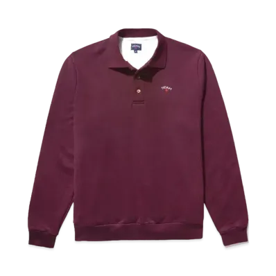Noah Heather Polo Sweatshirt "Burgundy"