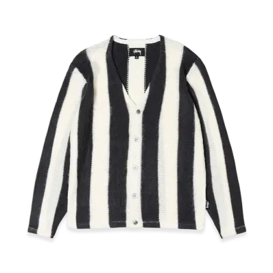 Stussy Stripe Brushed Cardigan "Natural"