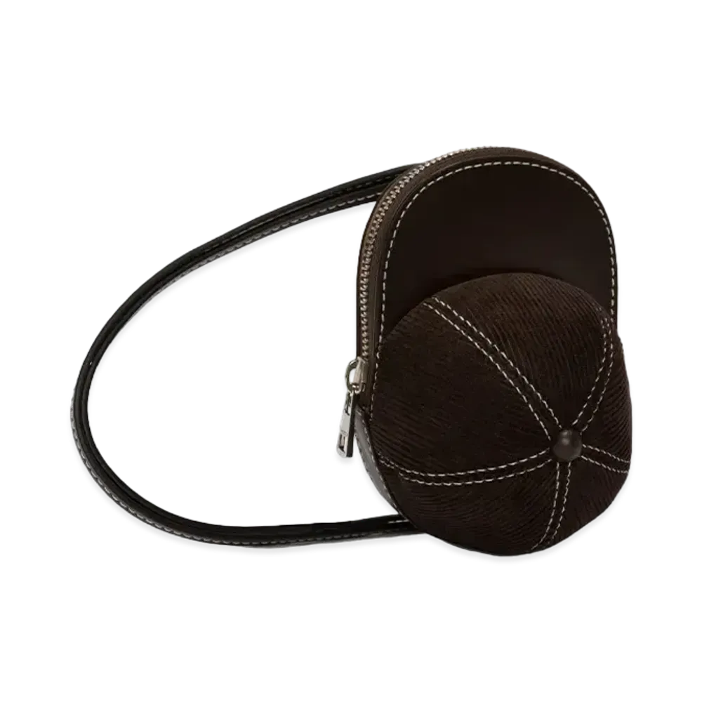 JW ANDERSON Mini Cap Corduroy Crossbody Bag "Brown"
