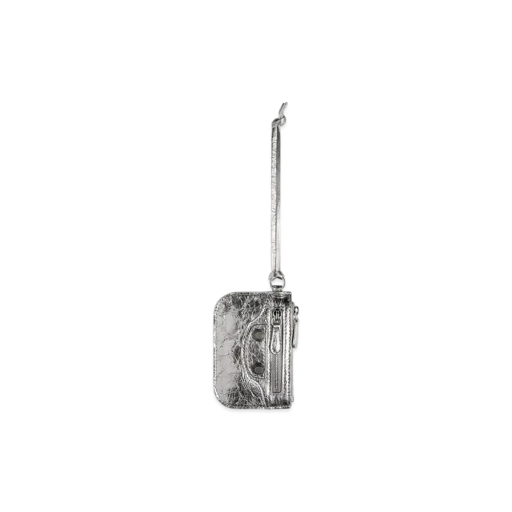 BALENCIAGA Le Cagole Coin Purse Metallized "Silver"