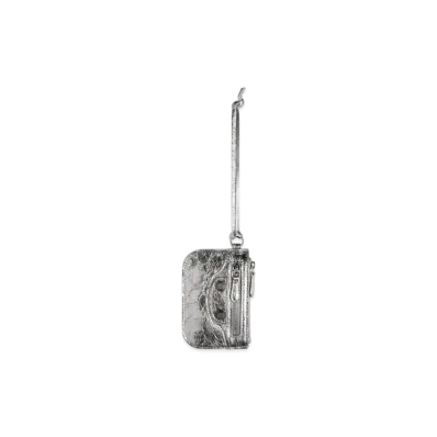 BALENCIAGA Le Cagole Coin Purse Metallized "Silver"