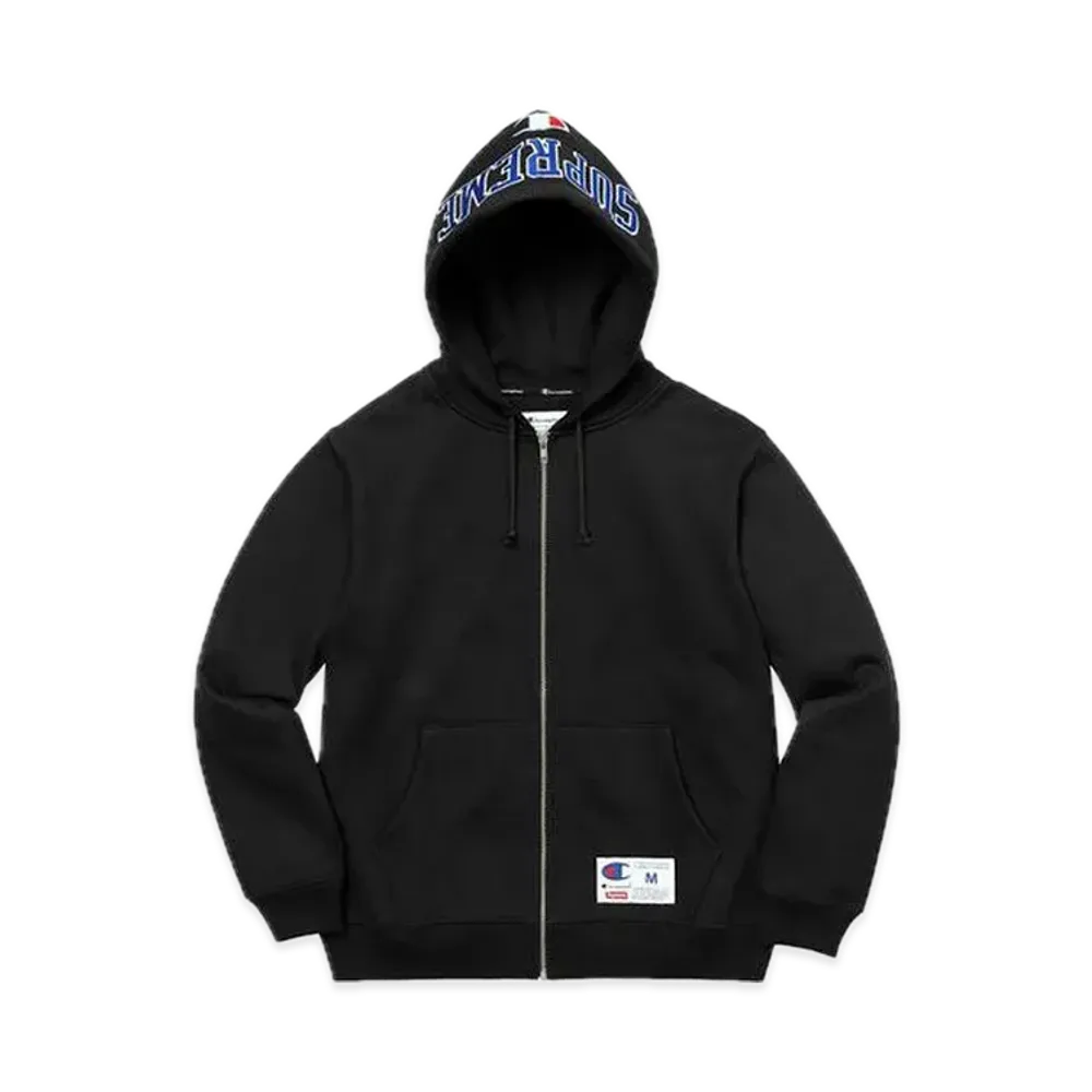 Supreme x Champion Arc Logo Zip Up Sweat "Black"