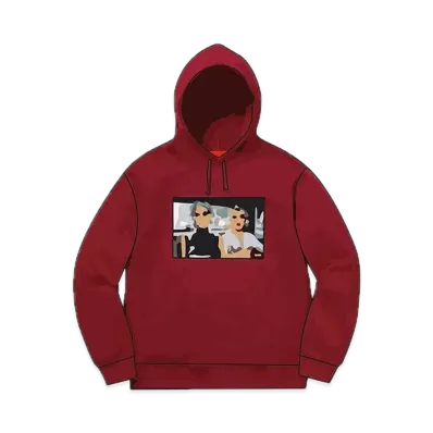 Supreme Nan Goldin Misty and Jimmy Paulette Hooded Sweatshirt "Burgundy"