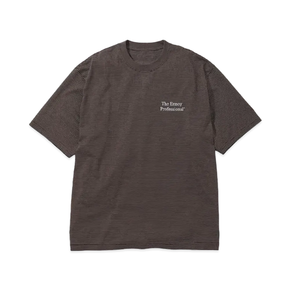 ENNOY 22SS S/S Border Tee "Brown" SS22BRENCT05AM