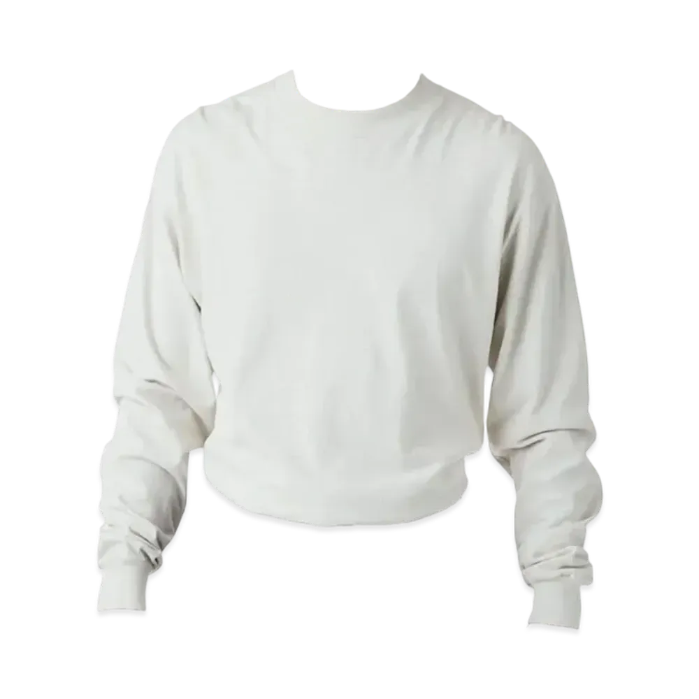 Los Angeles Apparel Long Sleeve Garment Dye Mockneck T-Shirt "Cement"