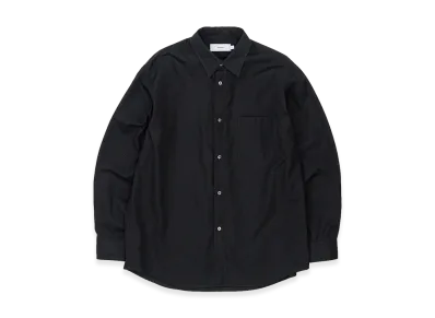 Graphpaper High Count Regular Collar Round Cut Shirt "Black"