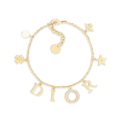 Dior Dio(r)evolution Bracelet Finish Metal with Resin Pearl and Crystals "Gold/White/Silver"