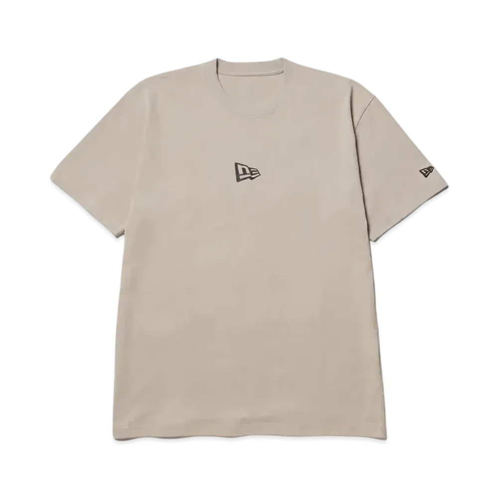 NEW ERA Short Sleeve Cotton T-Shirt Flag Logo Mini Regular Fit "Rose Gray"