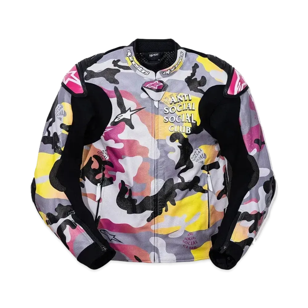 ANTI SOCIAL SOCIAL CLUB x Alpinestars Missile V2 Leather Jacket "Camo"