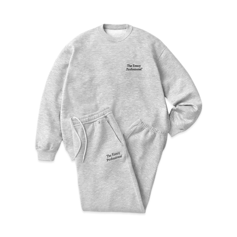 エンノイ プロフェッショナル クルースウェット セットアップ "グレー/ブラック" 25SS