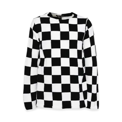 BLACK COMME des GARCONS Check Pullover "Black"