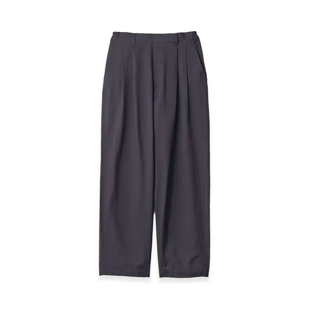 ssstein Silk Cupro Twill Wide Easy Trousers "Dark Navy"