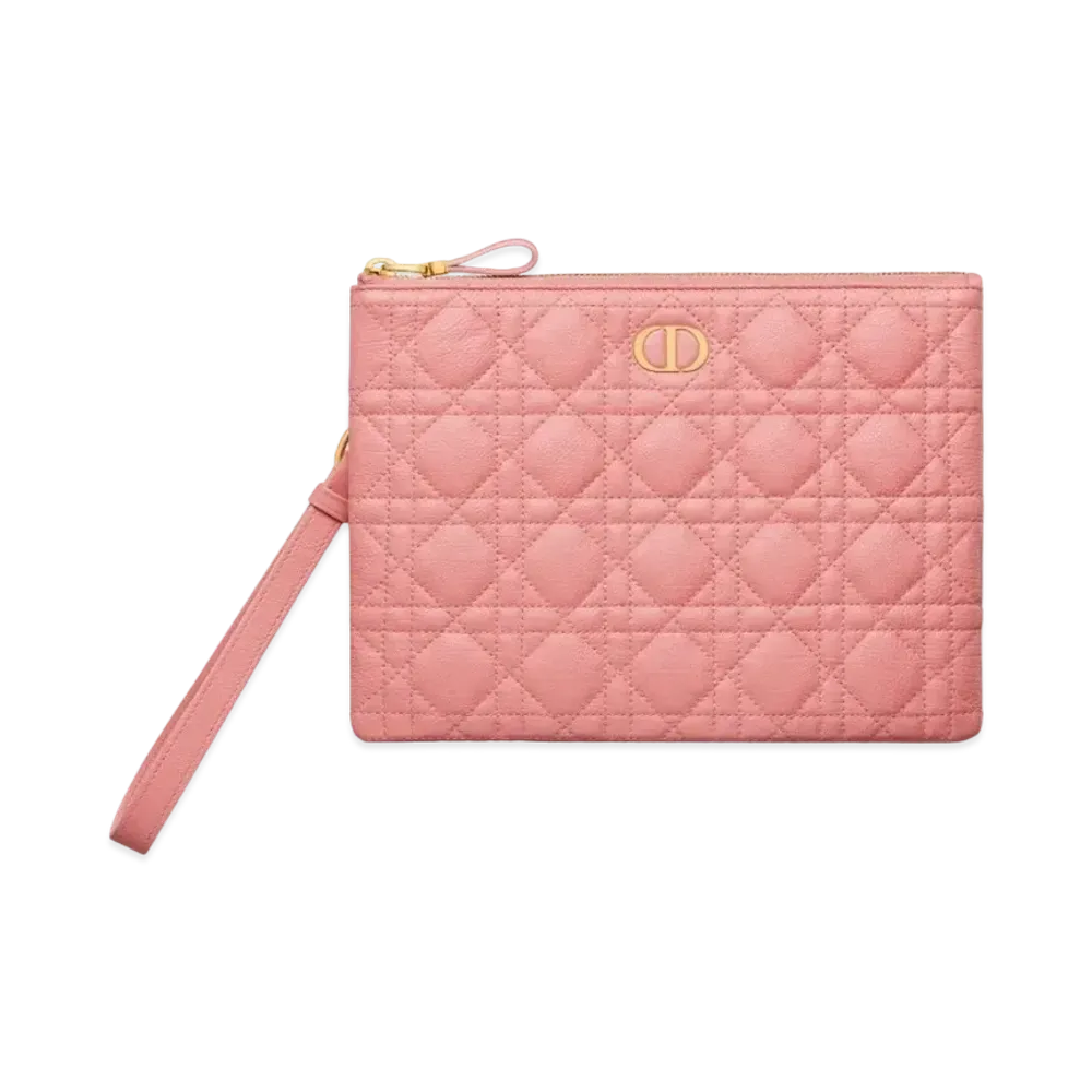 Dior Medium Dior Caro Daily Pouch Supple Cannage Calfskin "Light Pink"