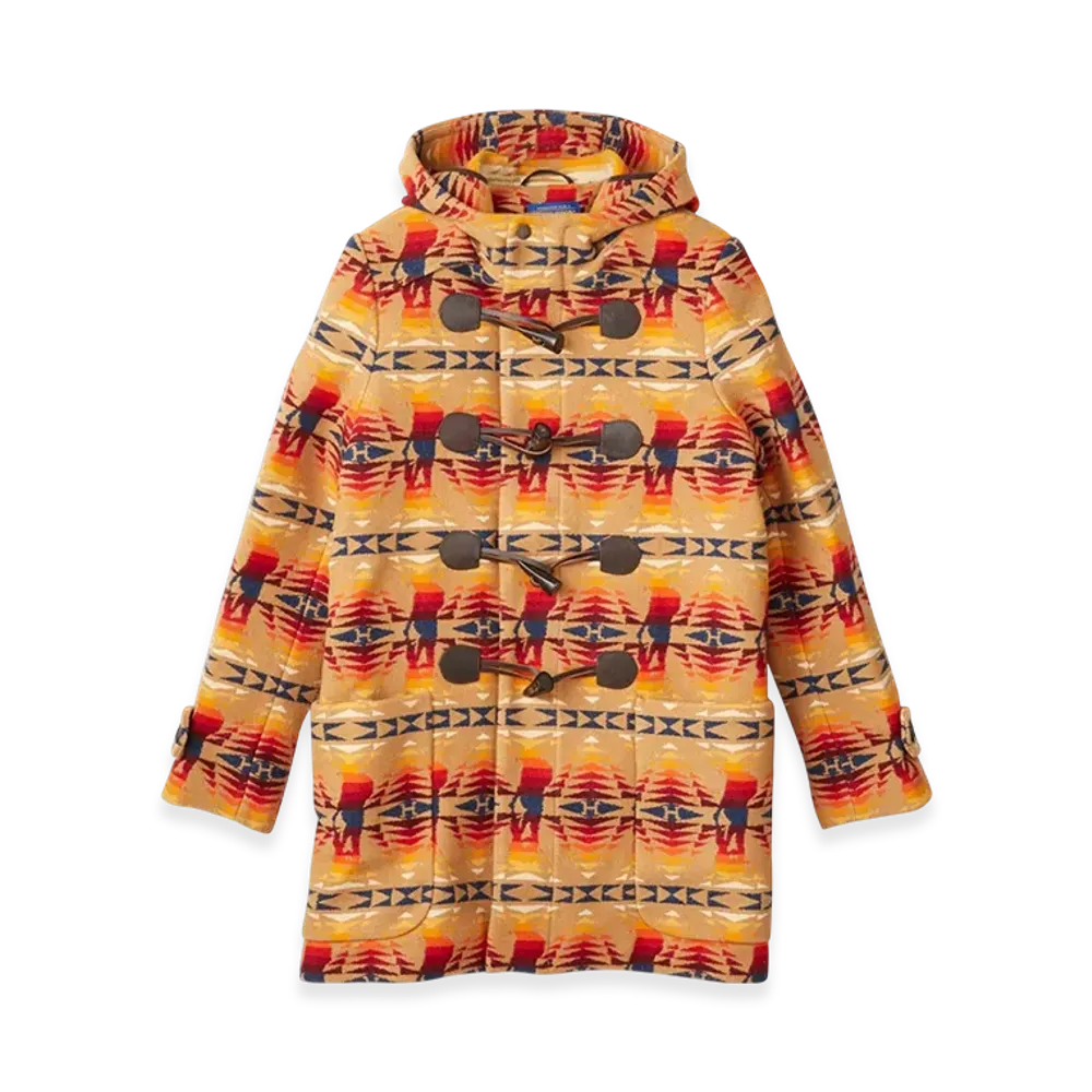 HYSTERIC GLAMOUR Pendleton x Hys Times All-Over Print Duffle Coat "Beige"