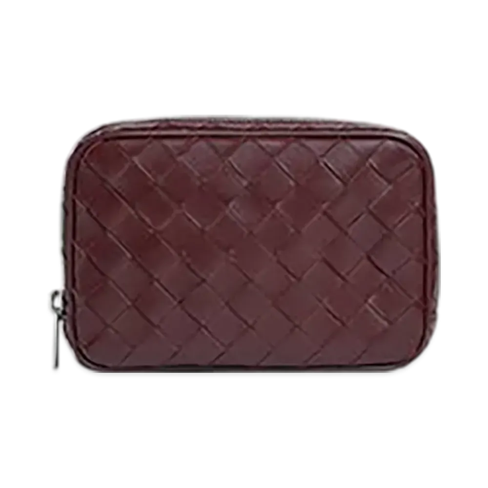 Bottega Veneta Intrecciato Small Organizer "Madder Brown"