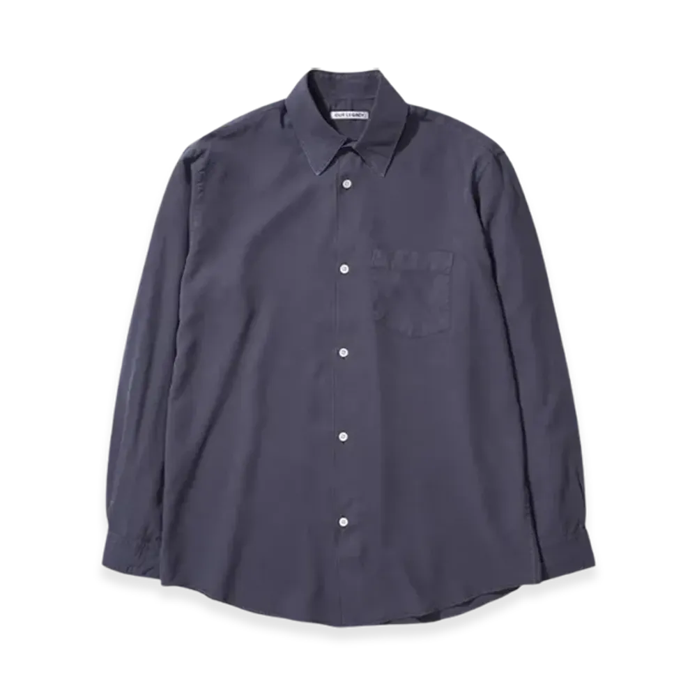 OUR LEGACY Initial Shirt Fine Silk "Vintage Blue"