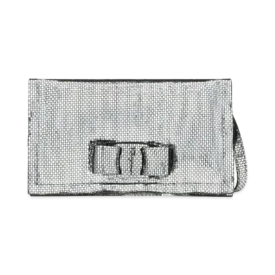 Salvatore Ferragamo Viva Bow Mini Bag "Silver/Black"