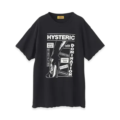 HYSTERIC GLAMOUR HYS Dominatrix Boot Oversized Tee "Black"