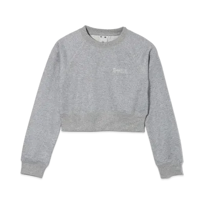 X-Girl Glitter Sweat Crew Neck Top "Grey"