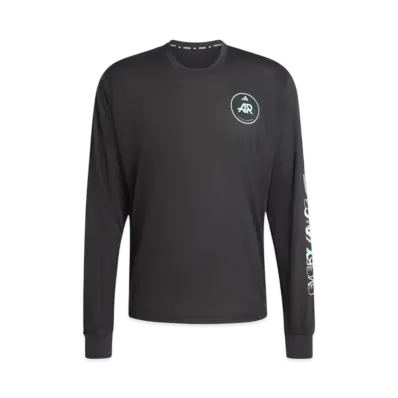 adidas Own The Run Adidas Runner Long Sleeve T-shirt (Gender Neutral) "Black/Black"