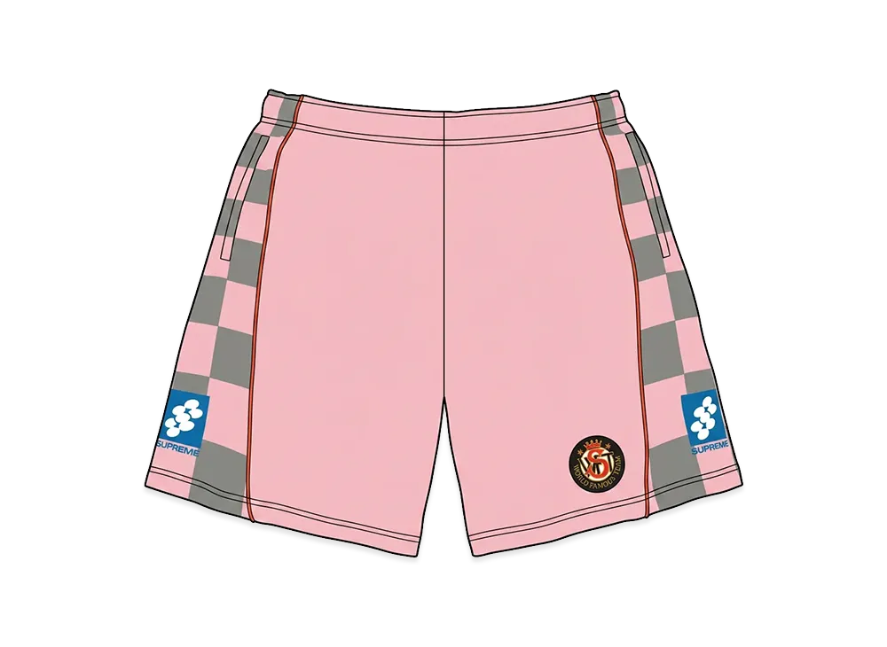 Supreme Checkerboard Soccer Short "Pink"
