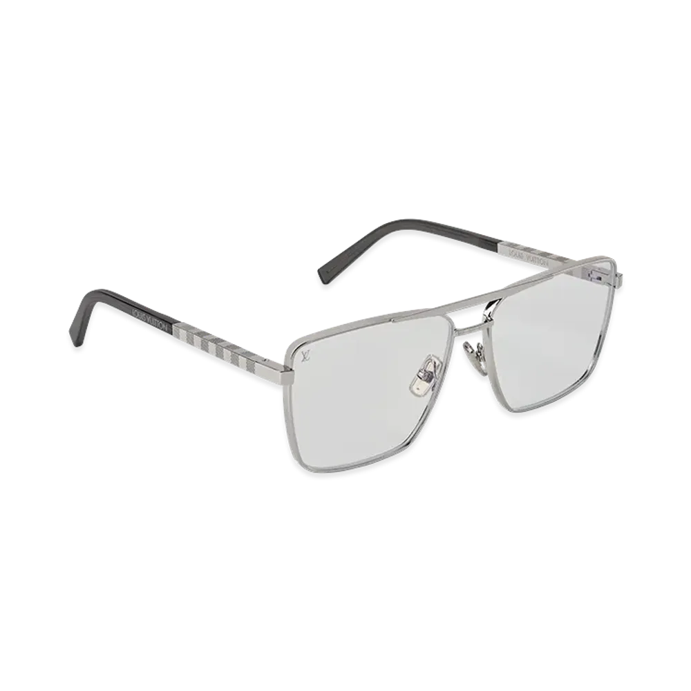 Louis Vuitton Optical LV Attitude Square "Silver"