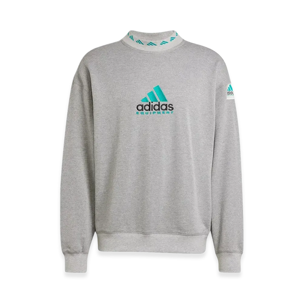 adidas Equipment Reflective Crew Neck Sweatshirt "Medium Grey Heather"