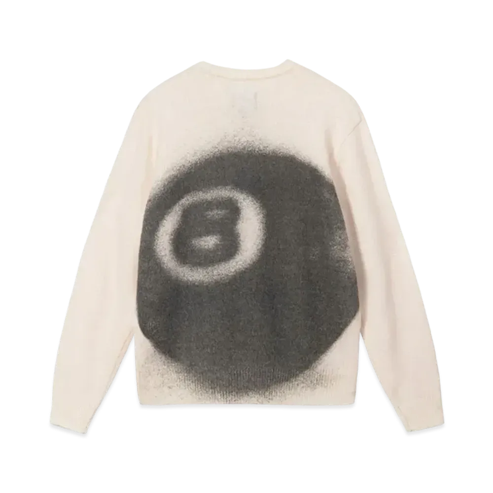 Stussy 8 Ball Spray Sweater "Ivory"