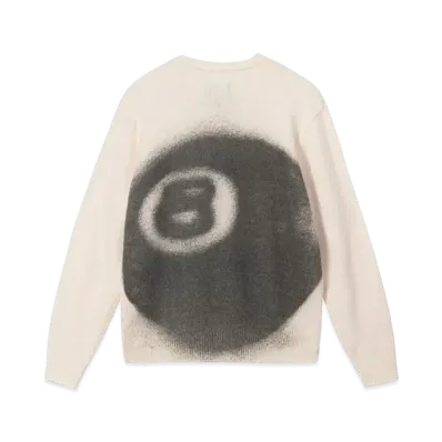 Stussy 8 Ball Spray Sweater "Ivory"