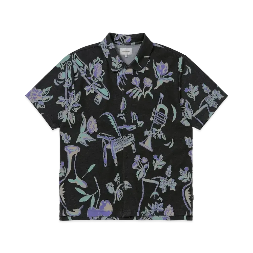 thisisneverthat Object Jacquard Button Up Top "Black"