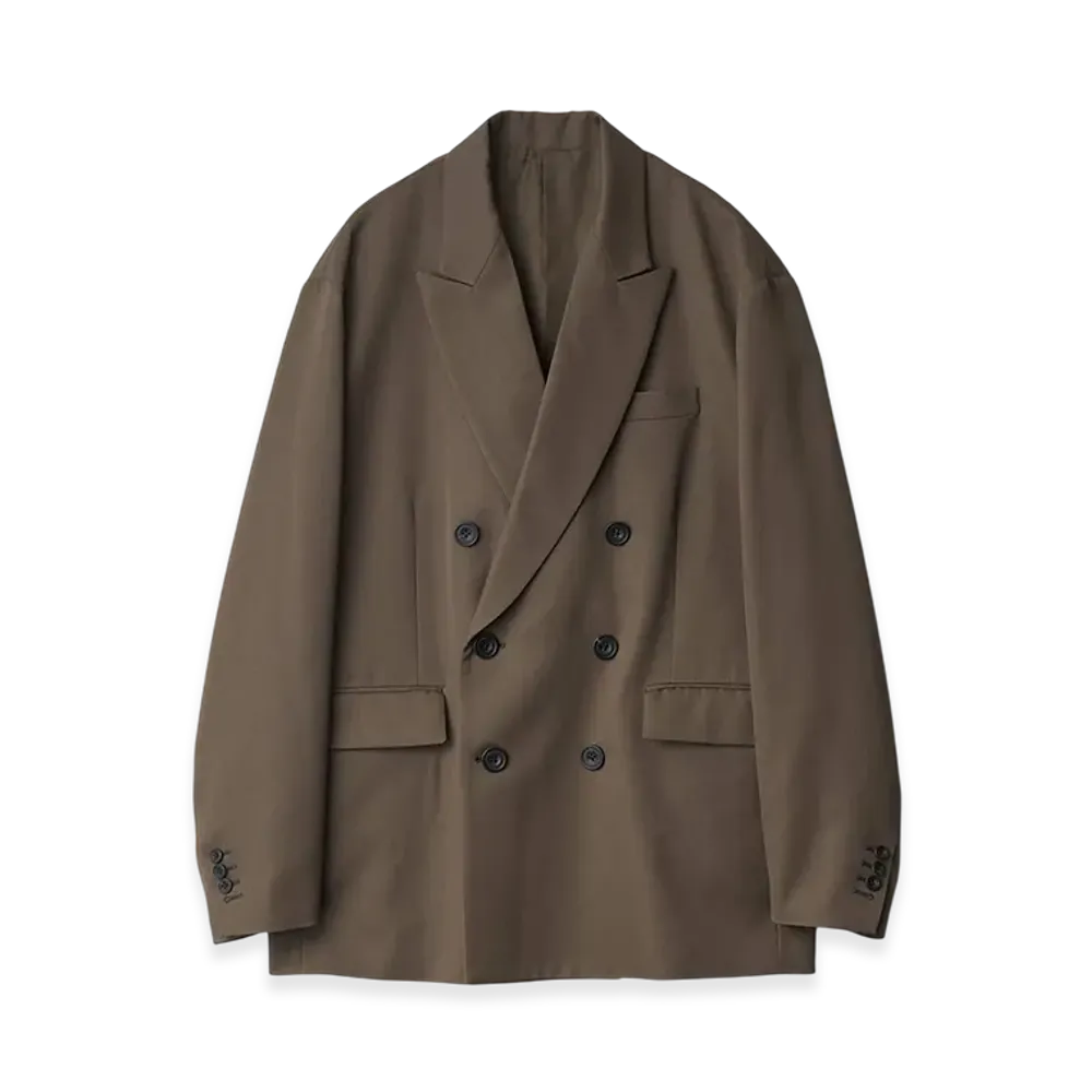 ssstein Oversized Double Breasted Jacket "Dark Beige"