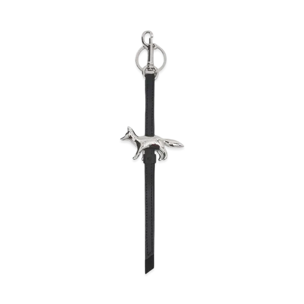 Maison Kitsune Profile Fox Keyring "Black"