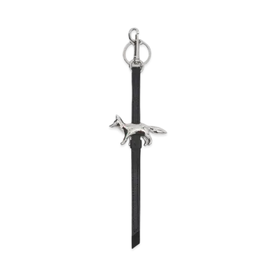 Maison Kitsune Profile Fox Keyring "Black"