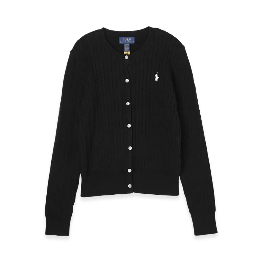 Polo Ralph Lauren Girls Mini Cable Cotton Cardigan "Poloblack"