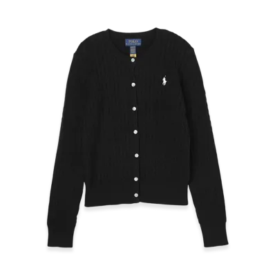 Polo Ralph Lauren Girls Mini Cable Cotton Cardigan "Poloblack"