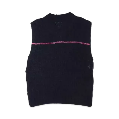 atmos pink Long Knit Vest "Navy"
